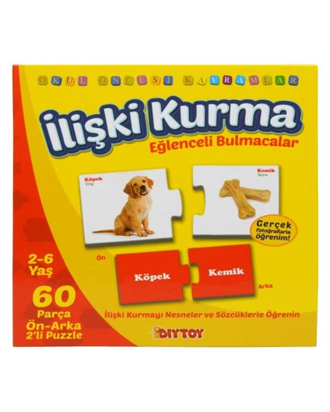 2-6 Yaş Eğlenceli Bulmacalar İlişki Kurma (Diytoy)