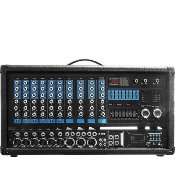 Denox Dx-1062 Fx 2X450 Watt 4-16 Ohm Usb Sd Mp3 Power Mikser - 1