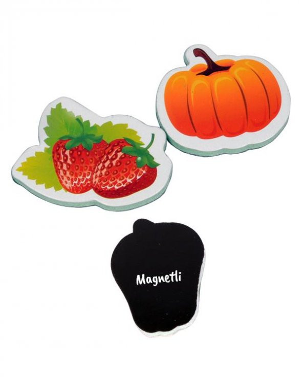 Manyetik Meyveler ve Sebzeler 26 Parça Diytoy - Resim 2