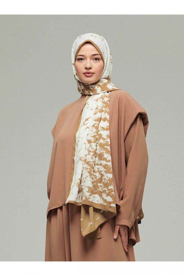 Inci Serisi Vizon Brush Desenli Şal 80 x 200 cm - Resim 2