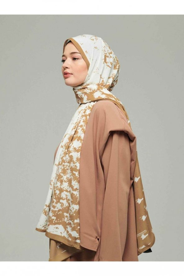 Inci Serisi Vizon Brush Desenli Şal 80 x 200 cm - Resim 3