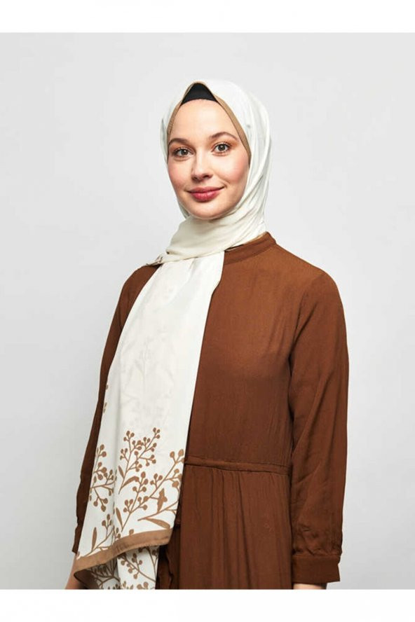 Inci Serisi Vizon Papaver Desenli Şal - Resim 3