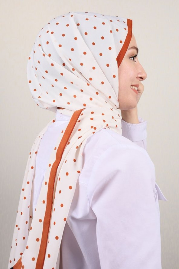 Moda Kaşmir Turuncu Serisi Medine Ipeği Şal - Renk-06
