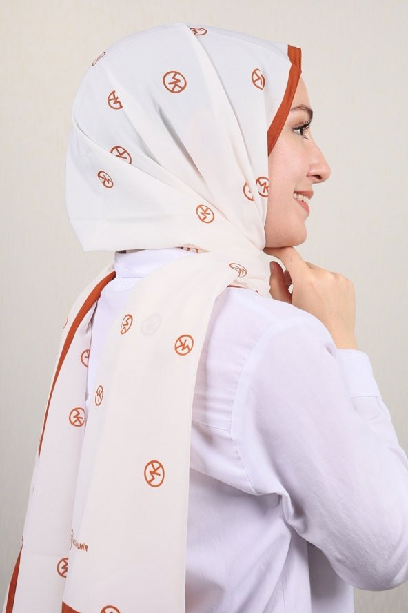 Moda Kaşmir Turuncu Serisi Medine Ipeği Şal - Renk-01 ürün görseli 1