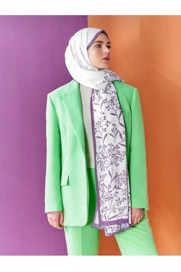 Medine Ipeği Inci Mor Serisi Şallar ürün görseli 1