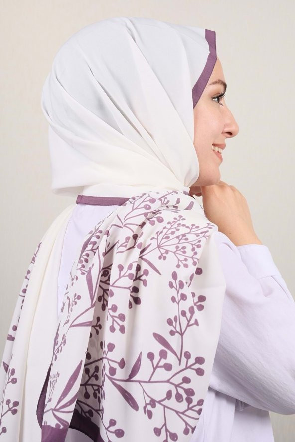 Moda Kaşmir Mor Serisi Medine Ipeği Şal - Renk-09 ürün görseli 1