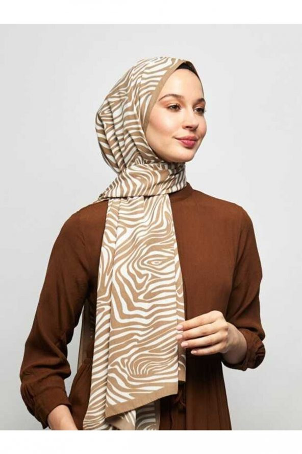 Inci Serisi Vizon Zebra Desenli Şal ürün görseli