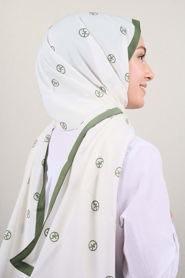 Moda Kaşmir Haki Serisi Medine Ipeği Şal - Renk-01 ürün görseli 1