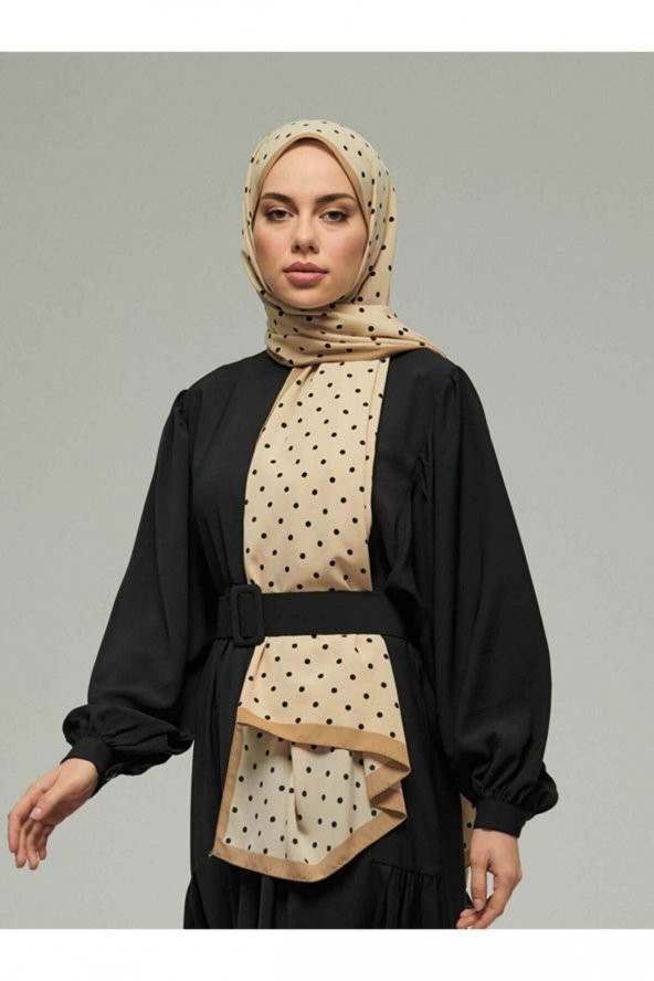 Karamel Serisi Puantiye Desenli Şal - Resim 2