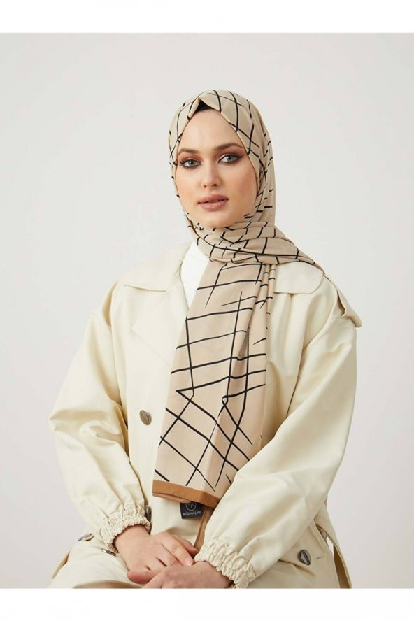 Karamel Serisi Çizgi Desenli Şal ürün görseli 1