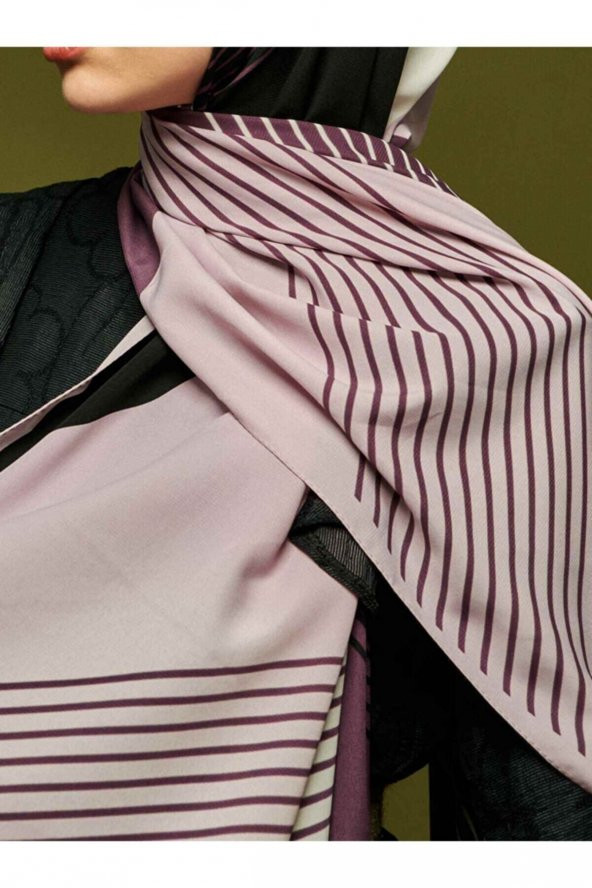 Kadın Mürdüm Karmen Serisi Dinamik Şal - Resim 2