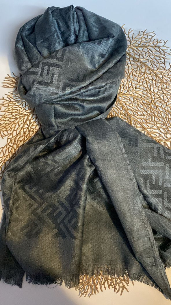 Ipek Kaşmir Karışımlı Fendi Şal - Resim 3