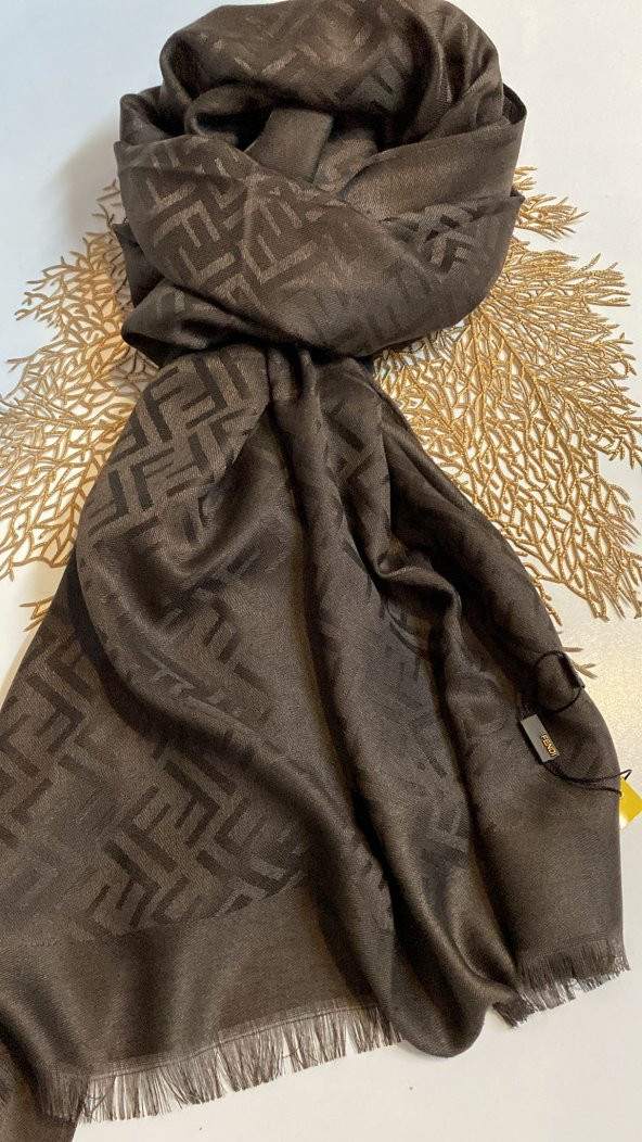 Ipek Kaşmir Karışımlı Fendi Şal - Resim 3