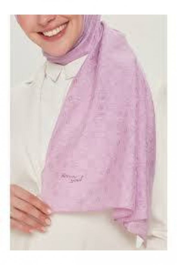 Kadın Lila Simple Şal 3 470 - Resim 3