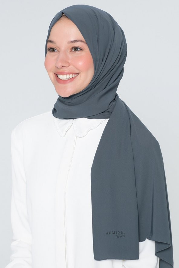 Kadın Gri Medine Ipeği Şal ürün görseli 1