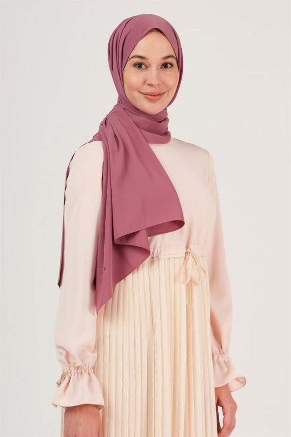 Kadın Gül Kurusu Trend Medine Ipeği Şal 48 ürün görseli 1