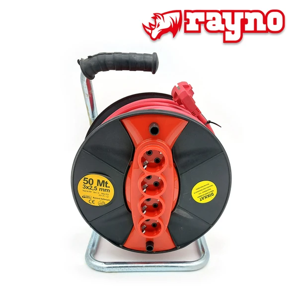 Seyyar Makaralı Uzatma Kablosu 3x2,5mm 50mt - 7007