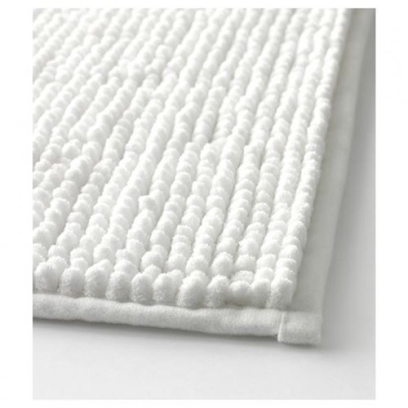 Mikrofiber Banyo Paspası Beyaz Renk 60x120 Cm IKEA Yumuşak Banyo Halısı-Paspas - 2