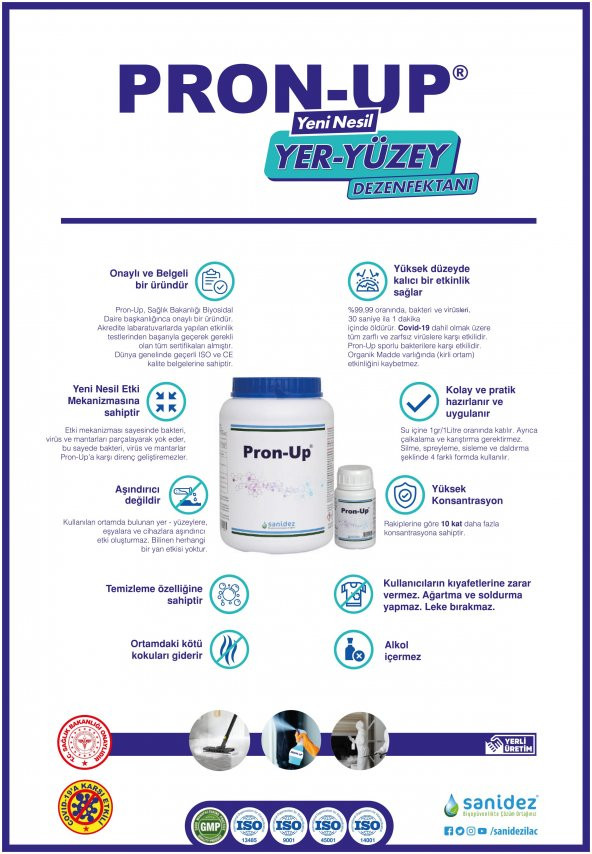 PRON-UP 1 KG.- YER YÜZEY DEZENFEKTANI - 2