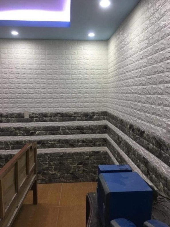 Renkli Duvarlar 10 Adet NW13 Alaca Gri Arkası Yapışkanlı Esnek Silinebilir Duvar Paneli Duvar Kağıdı - 3