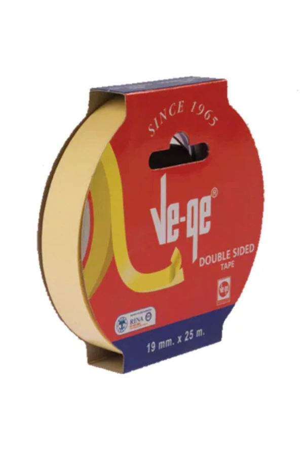 Ve-ge Çift Taraflı Bant Askılı 18mm X 25 Metre