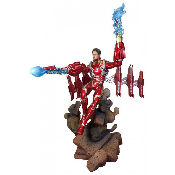 Diamond Select Toys - Marvel Movie Gallery: Avengers Infinity War - Deluxe Iron Man MK50 Unmasked Diorama