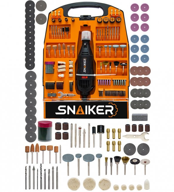 snaiker Alman Zn 320 Watt Devir Ayarli 234 Parça Hobi Gravür Seti El Motoru Mini Taşlama Seti