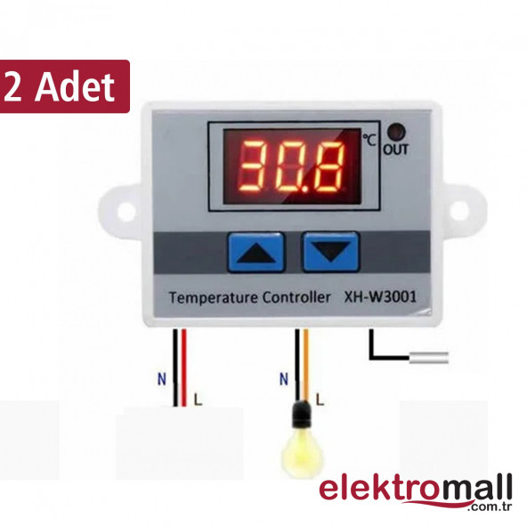 XH-W3001 220V Ac Dijital Termostat Akvaryum Kuluçka Makinesi 2 Adet