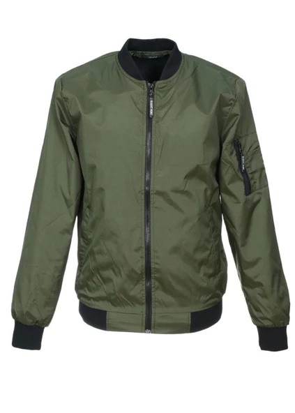 Erkek Kumaş Mont Yazlık Model Haki Renk - 8