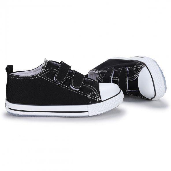 Vicco Pino Işıklı Kız/Erkek Çocuk Keten Ayakkabı 925.20Y.150 Siyah - Beyaz