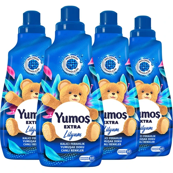 PTTAVM: Yumoş Extra Konsantre Çamaşır Yumuşatıcısı Lilyum 1440 ml x4