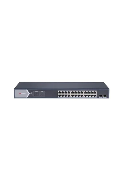 HIKVISION 24port 370w FULL PoE DS-3E1526P-SI GIGABIT 2X SFP Akıllı Yönetilebilir Switch Rack Mount