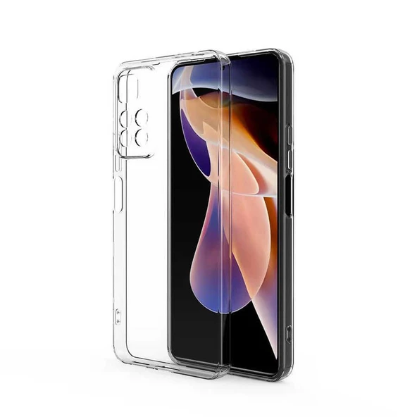 Gpack Xiaomi Redmi Note 11 Pro Kılıf Süper Silikon Kamera Korumalı Şeffaf