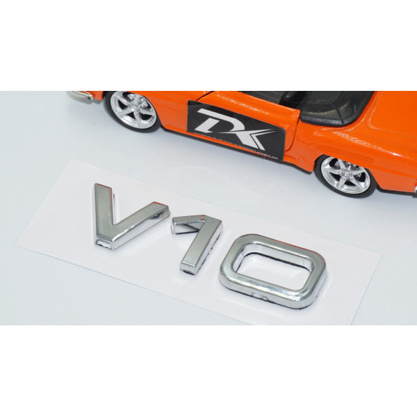 DK Tuning V10 3M 3D Krom ABS Bagaj Logo Amblem Audi İle Uyumlu - 3