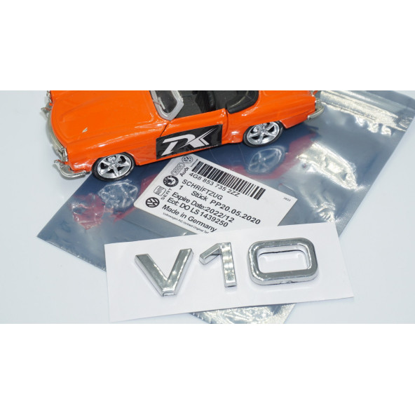 DK Tuning V10 3M 3D Krom ABS Bagaj Logo Amblem Audi İle Uyumlu - 5
