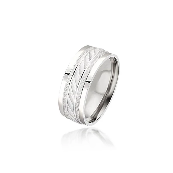 Yeni Tasarım 925 Gümüş Tek Bay Alyans Yüzük ürün görseli 1