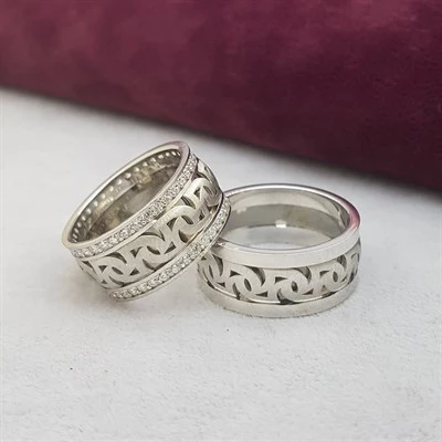 Yeni Tasarım Çift Gümüş Alyans - Resim 12