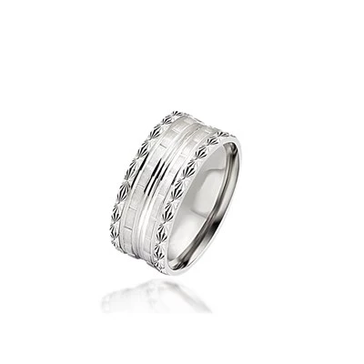 Yeni Tasarım Gümüş Bayan Tek Alyans ürün görseli 1