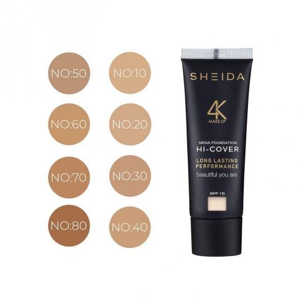 Sheıda Make Over Krem Fondöten No:10 Spf 15+ 50ml