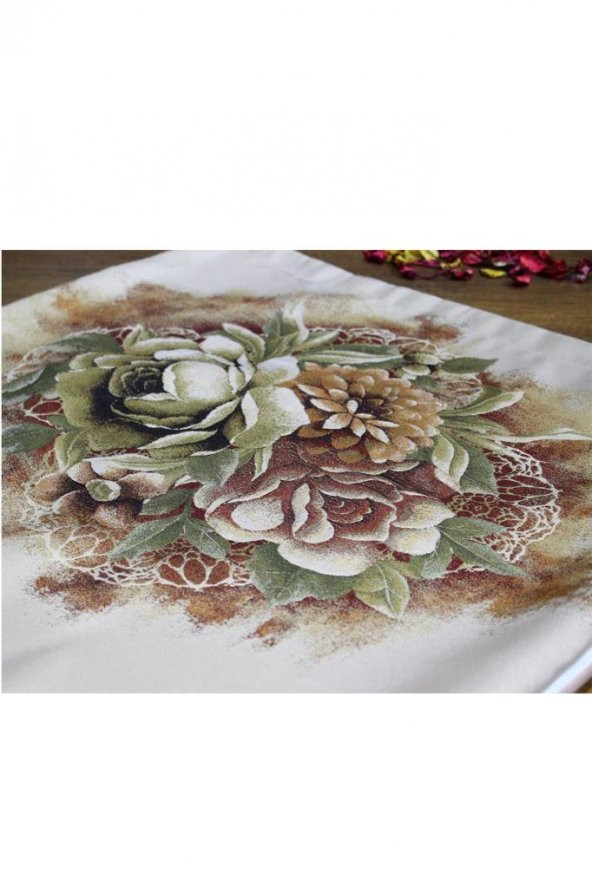 Çeyiz Diyarı Goblen Lüx 2 Li Kırlent Kılıfı Kahve - 10