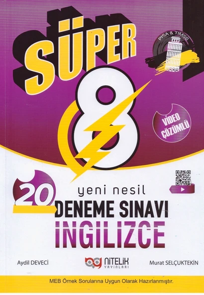 NİTELİK 8.SINIF YENİ NESİL SÜPER İNGİLİZCE 20 DENEME ürün görseli