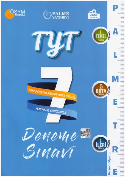 PALME TYT 7 DENEME PALMETRE VİDEO ÇÖZÜMLÜ ürün görseli 1