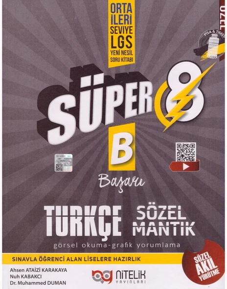 NİTELİK 8.SINIF YENİ NESİL SÜPER TÜRKÇE SÖZEL MANTIK ürün görseli