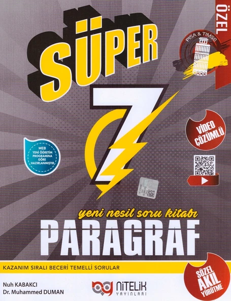 NİTELİK 7.SINIF SÜPER PARAGRAF SORU BANKASI ürün görseli 1