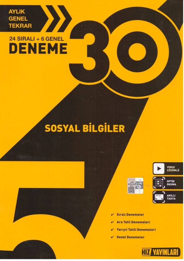 HIZ 5.SINIF SOSYAL BİLGİLER 30 DENEME