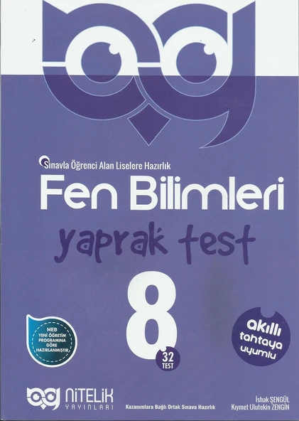 NİTELİK 8.SINIF FEN BİLİMLERİ YAPRAK TEST ürün görseli