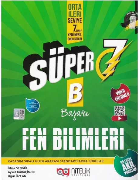 NİTELİK 7.SINIF SÜPER FEN BİLİMLERİ SORU BANKASI-B ürün görseli 1
