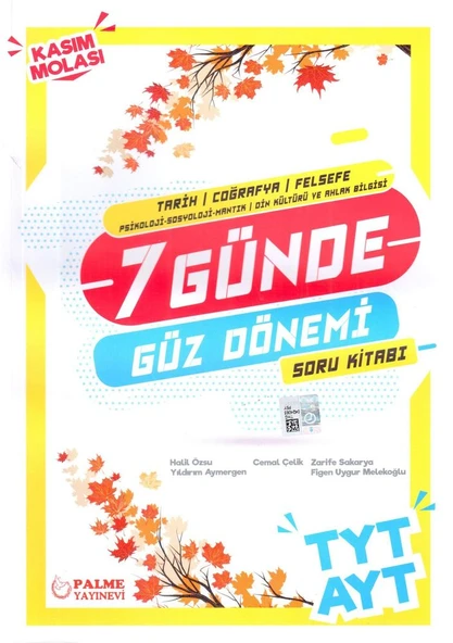 PALME TYT&AYT ( T-C-F ) 7 GÜNDE GÜZ DÖNEMİ SORU ürün görseli 1
