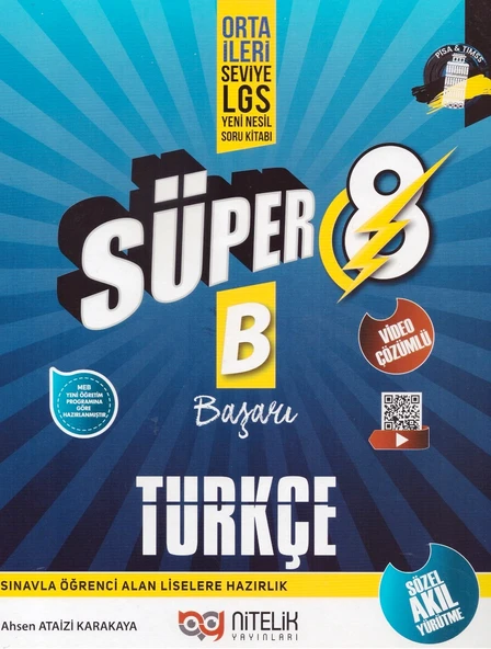 NİTELİK 8.SINIF YENİ NESİL SÜPER TÜRKÇE SORU BANKASI-B ürün görseli 1