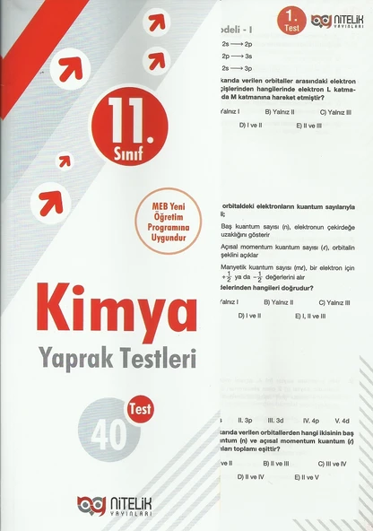NİTELİK 11.SINIF KİMYA YAPRAK TEST